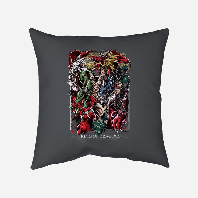 King Of Dragons-None-Removable Cover-Throw Pillow-Guilherme magno de oliveira