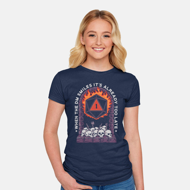 It's Already Too Late-Womens-Fitted-Tee-marsdkart