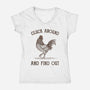 Cluck Around And Find Out-Womens-V-Neck-Tee-kg07