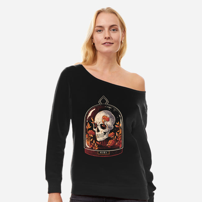 Skull Dome-Womens-Off Shoulder-Sweatshirt-eduely