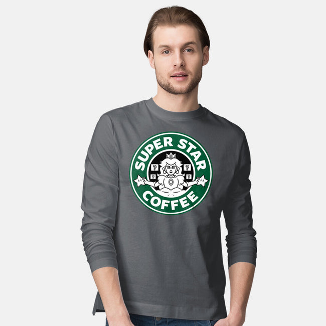 Super Star Coffee-Mens-Long Sleeved-Tee-Boggs Nicolas