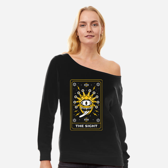 The Sight Tarot Card-Womens-Off Shoulder-Sweatshirt-Logozaste