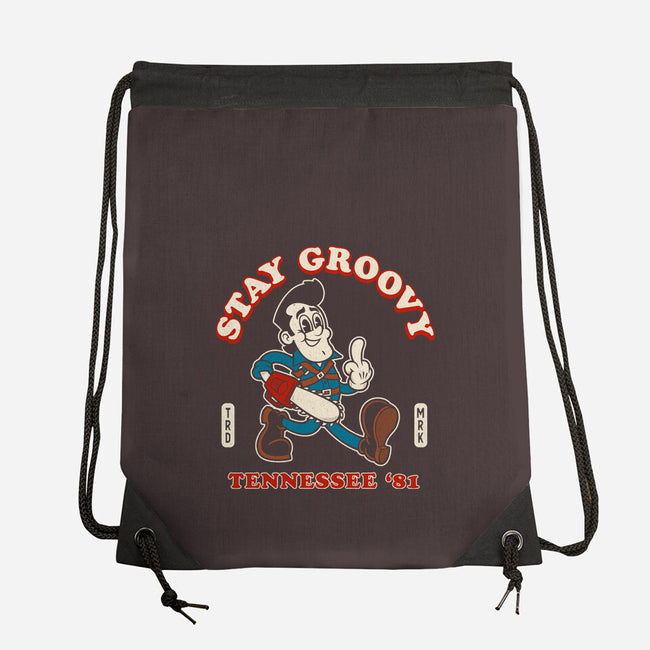 Vintage Stay Groovy-None-Drawstring-Bag-Nemons