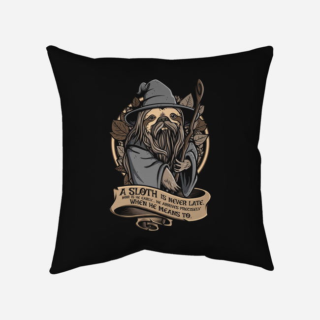Sloth The Grey-None-Removable Cover w Insert-Throw Pillow-Olipop