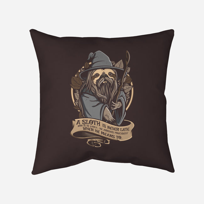 Sloth The Grey-None-Removable Cover w Insert-Throw Pillow-Olipop
