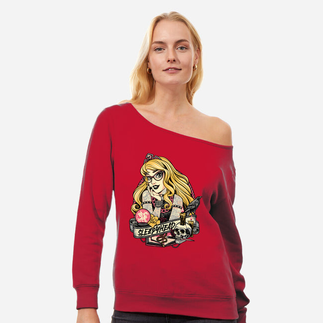 Sleepyhead-Womens-Off Shoulder-Sweatshirt-momma_gorilla