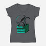 Adopt This Xenomorph-Womens-V-Neck-Tee-Eilex Design