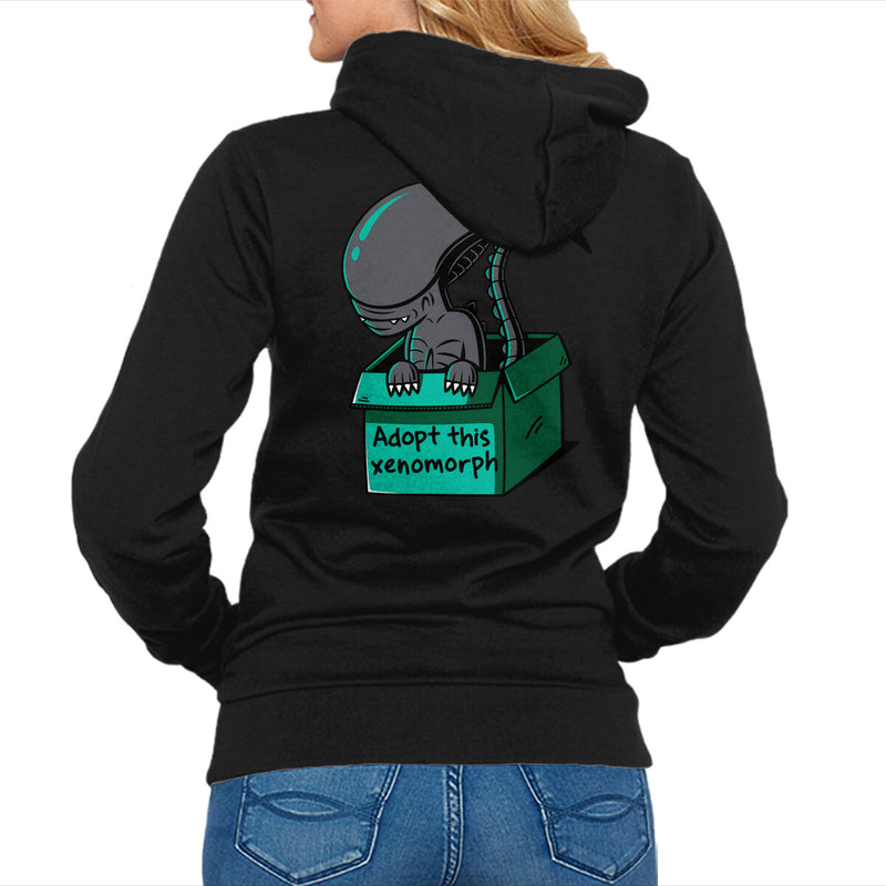 Adopt This Xenomorph-Unisex-Zip-Up-Sweatshirt-Eilex Design by TeeFury