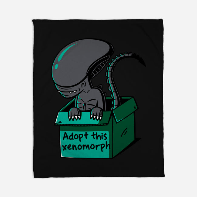 Adopt This Xenomorph-None-Fleece-Blanket-Eilex Design