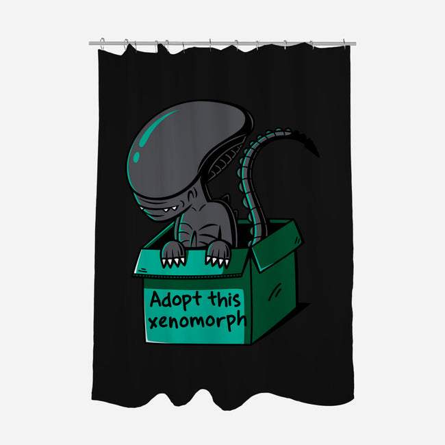 Adopt This Xenomorph-None-Polyester-Shower Curtain-Eilex Design