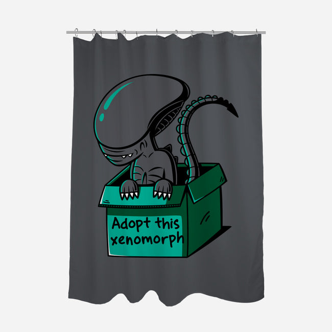 Adopt This Xenomorph-None-Polyester-Shower Curtain-Eilex Design