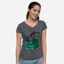 Adopt This Xenomorph-Womens-V-Neck-Tee-Eilex Design