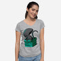Adopt This Xenomorph-Womens-V-Neck-Tee-Eilex Design