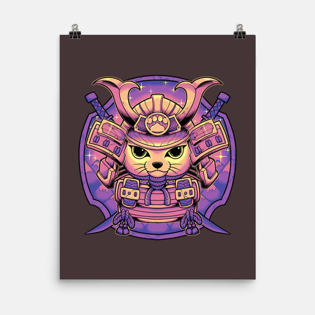 Samurai Neko-None-Matte-Poster-Astrobot Invention