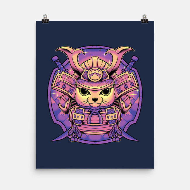 Samurai Neko-None-Matte-Poster-Astrobot Invention