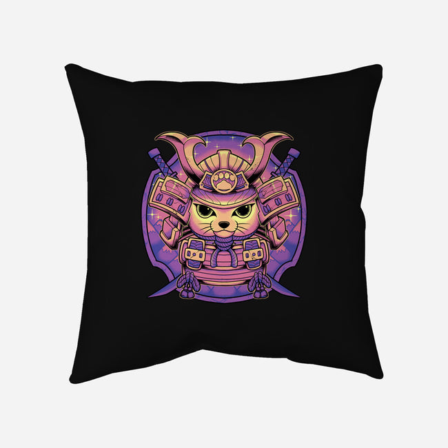 Samurai Neko-None-Removable Cover w Insert-Throw Pillow-Astrobot Invention