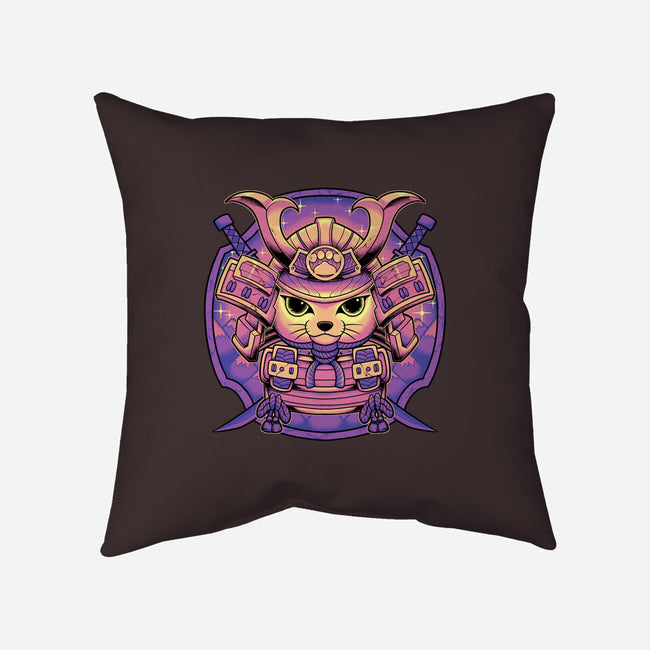 Samurai Neko-None-Removable Cover w Insert-Throw Pillow-Astrobot Invention
