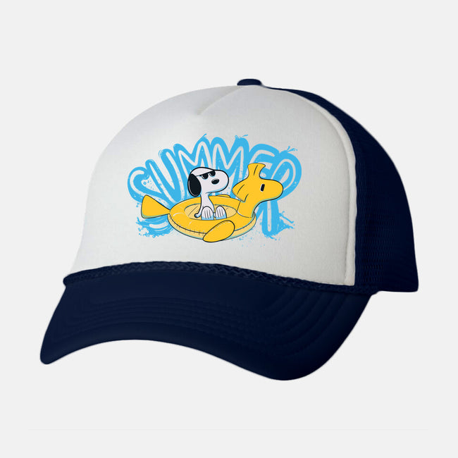 Time For Summer-Unisex-Trucker-Hat-OnlyColorsDesigns