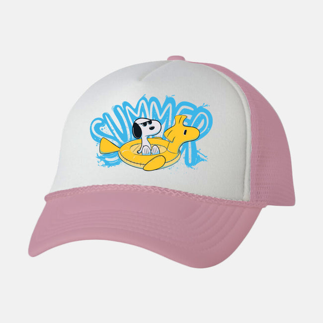 Time For Summer-Unisex-Trucker-Hat-OnlyColorsDesigns
