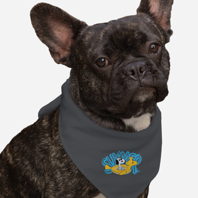 Time For Summer-Dog-Bandana-Pet Collar-OnlyColorsDesigns