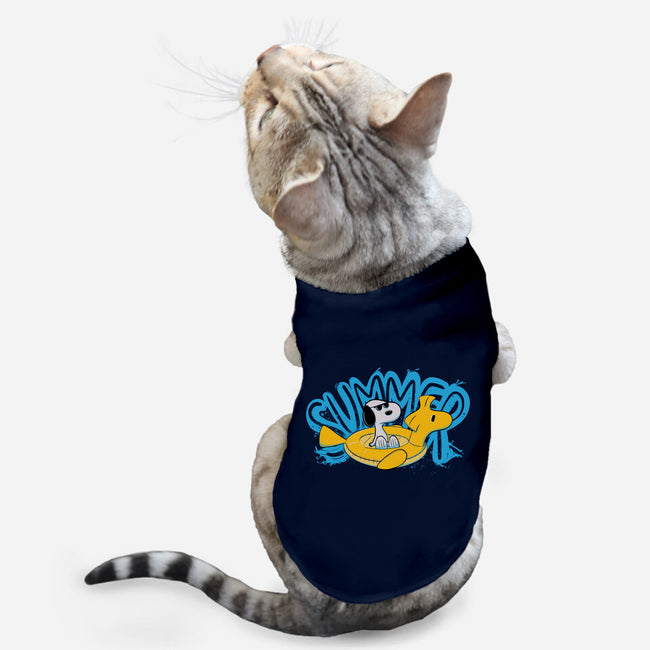 Time For Summer-Cat-Basic-Pet Tank-OnlyColorsDesigns