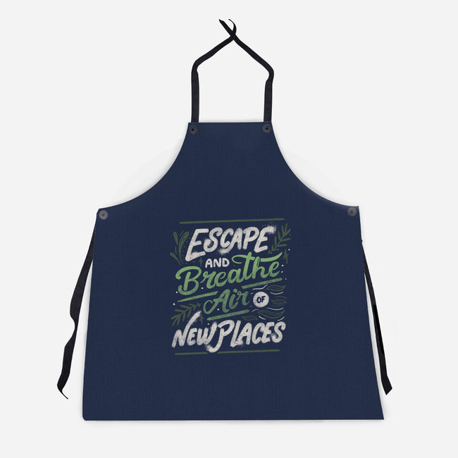 Escape And Breathe-Unisex-Kitchen-Apron-tobefonseca