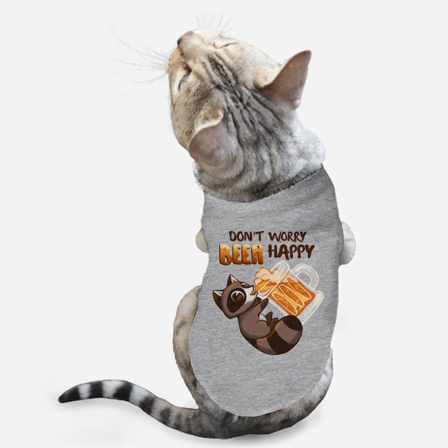 Beer Happy-Cat-Basic-Pet Tank-ricolaa