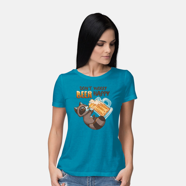 Beer Happy-Womens-Basic-Tee-ricolaa