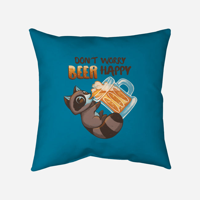 Beer Happy-None-Removable Cover-Throw Pillow-ricolaa