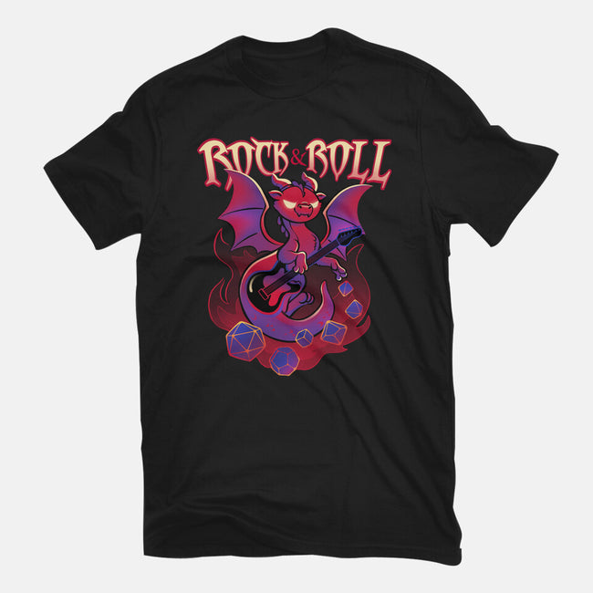 Rock And Roll-Womens-Fitted-Tee-ricolaa