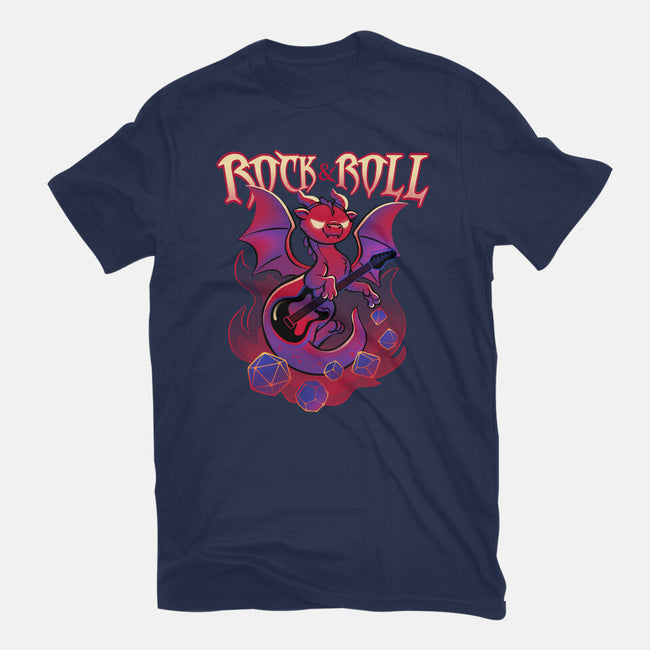 Rock And Roll-Womens-Fitted-Tee-ricolaa