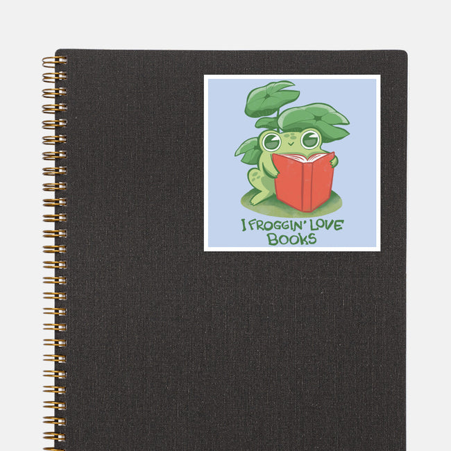 Froggin Love Books-None-Glossy-Sticker-ricolaa