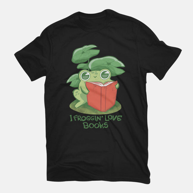 Froggin Love Books-Mens-Basic-Tee-ricolaa