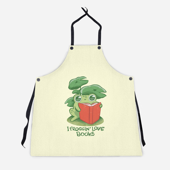 Froggin Love Books-Unisex-Kitchen-Apron-ricolaa