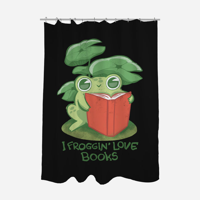 Froggin Love Books-None-Polyester-Shower Curtain-ricolaa