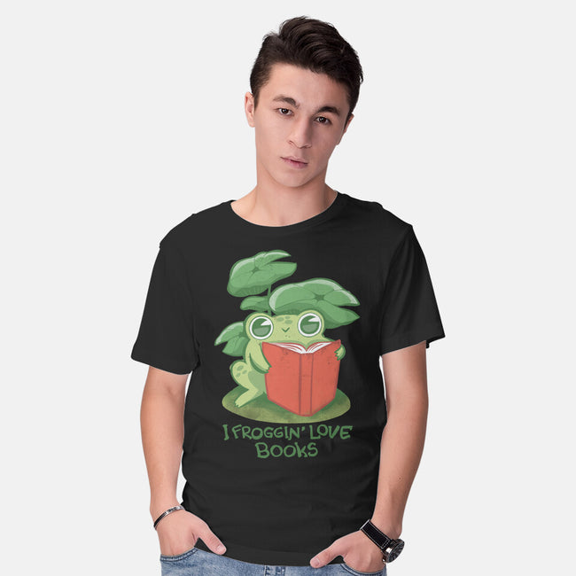 Froggin Love Books-Mens-Basic-Tee-ricolaa
