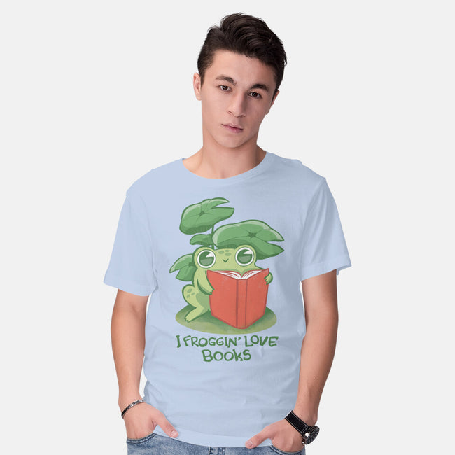 Froggin Love Books-Mens-Basic-Tee-ricolaa