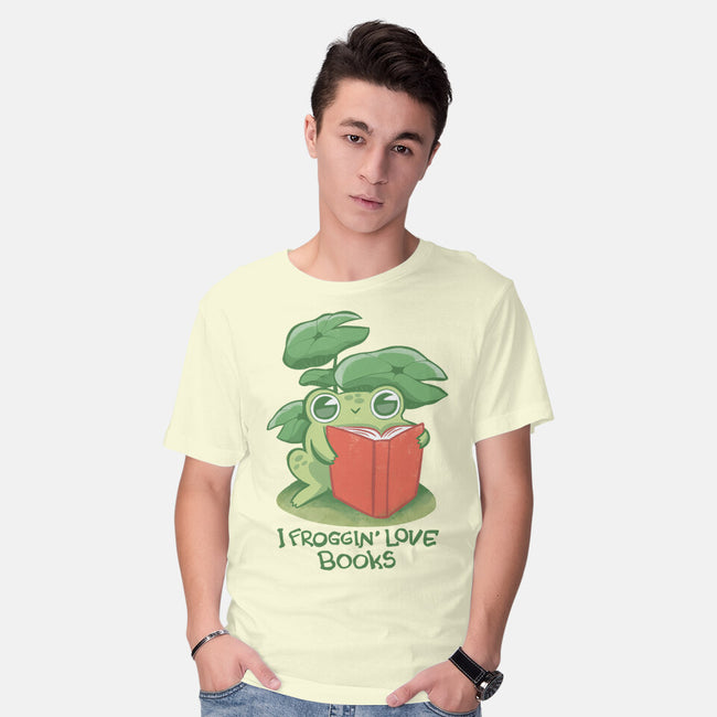 Froggin Love Books-Mens-Basic-Tee-ricolaa