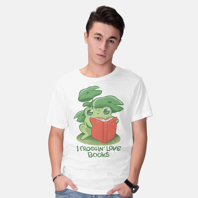 Froggin Love Books-Mens-Basic-Tee-ricolaa