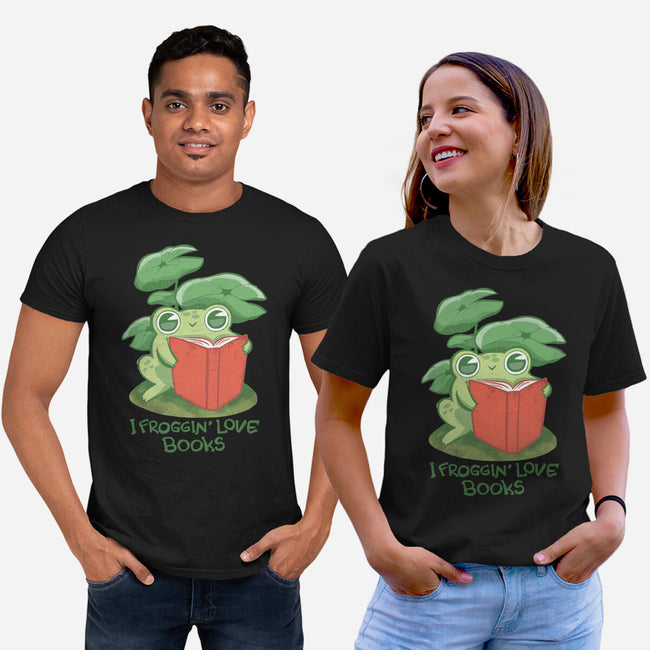 Froggin Love Books-Unisex-Basic-Tee-ricolaa