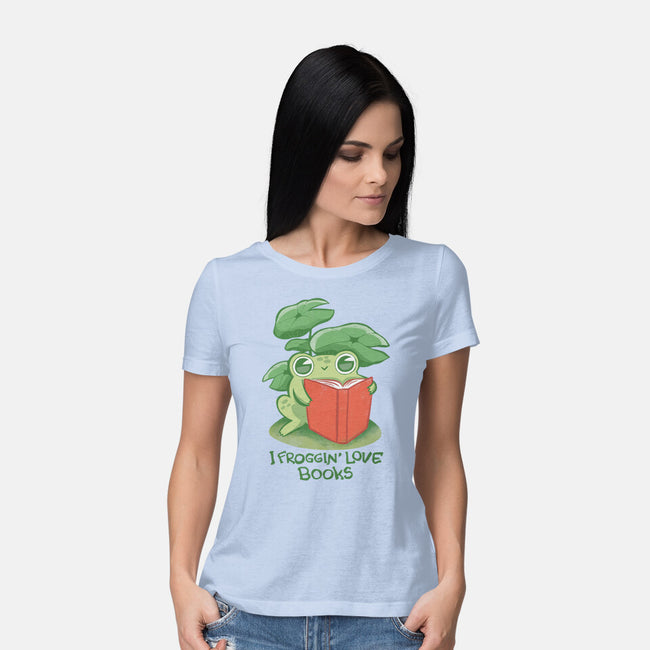 Froggin Love Books-Womens-Basic-Tee-ricolaa