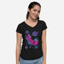 Galaxy Cuteness-Womens-V-Neck-Tee-ricolaa