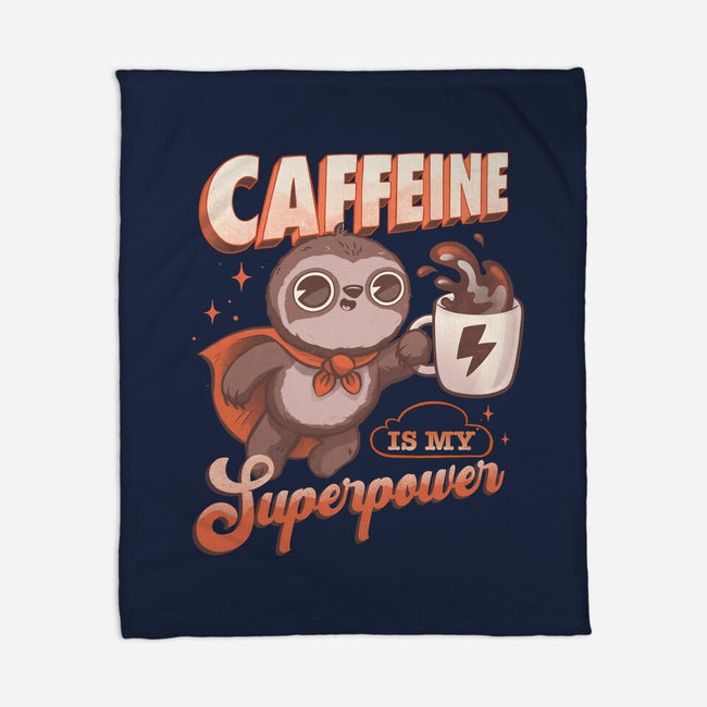 Caffeine Is My Superpower-None-Fleece-Blanket-ricolaa