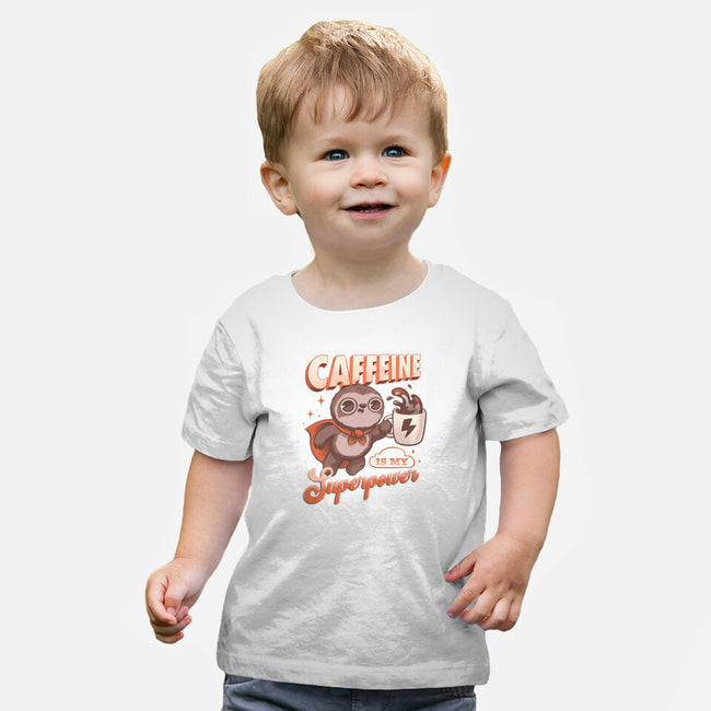 Caffeine Is My Superpower-Baby-Basic-Tee-ricolaa