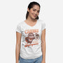 Caffeine Is My Superpower-Womens-V-Neck-Tee-ricolaa