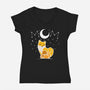 Shiba Inu Mom-Womens-V-Neck-Tee-bloomgrace28