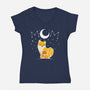 Shiba Inu Mom-Womens-V-Neck-Tee-bloomgrace28