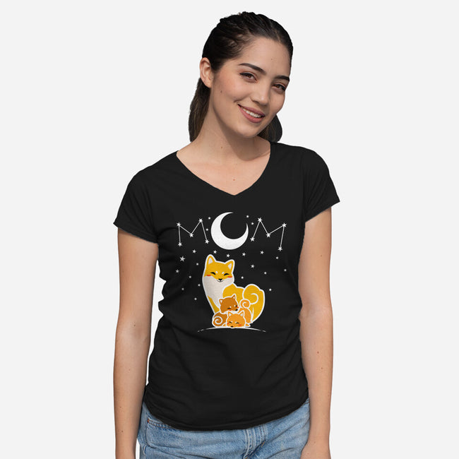Shiba Inu Mom-Womens-V-Neck-Tee-bloomgrace28