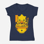 Chocobo Ramen-Womens-V-Neck-Tee-Alundrart