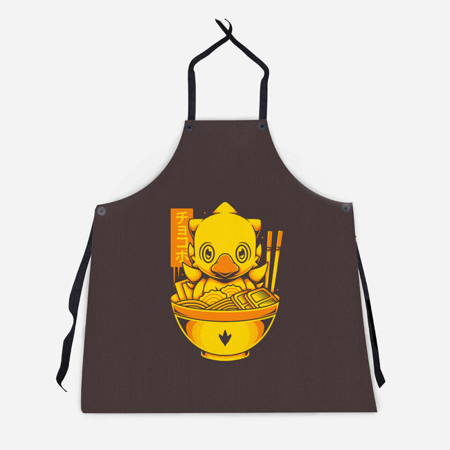 Chocobo Ramen-Unisex-Kitchen-Apron-Alundrart